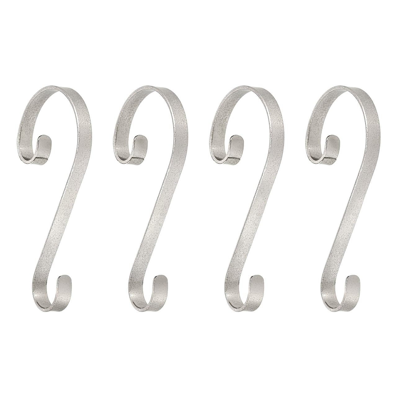 Haute Decor Stocking Scrolls® Glimmer Silver Stocking Holders, 4ct.